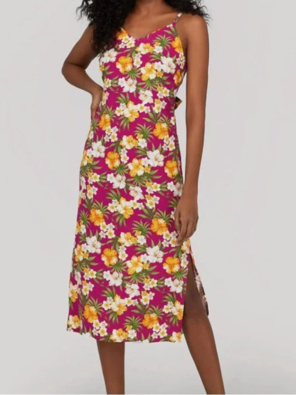 Suzy Shier Floral Summer Midi Dress